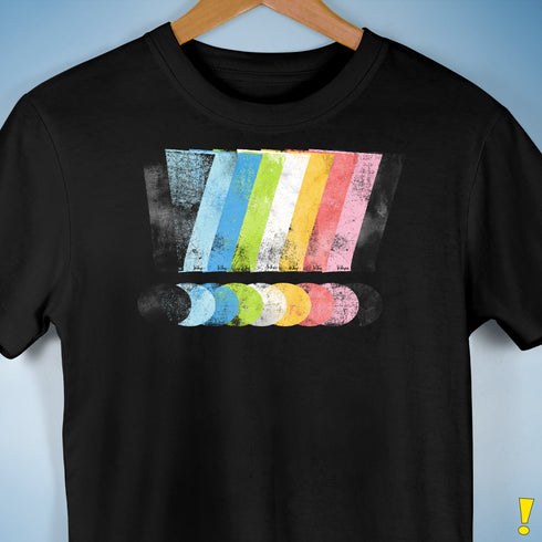 Queer Pride Grunge Exclamation Points Premium Unisex T-Shirt - Black